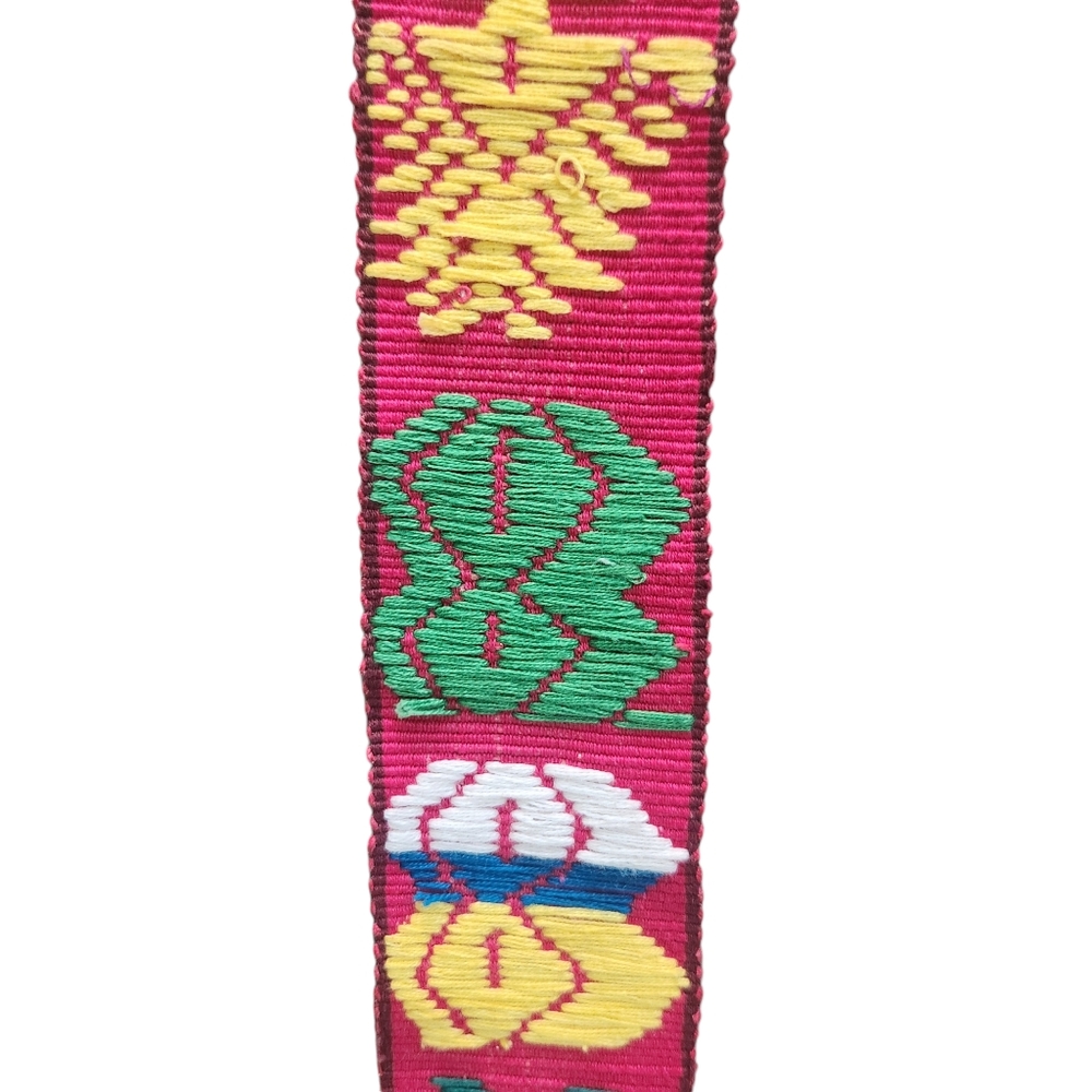 HP!🎉Vintage Central American Handmade Multicolor Belt/Guitar Strap - Picture 12 of 15
